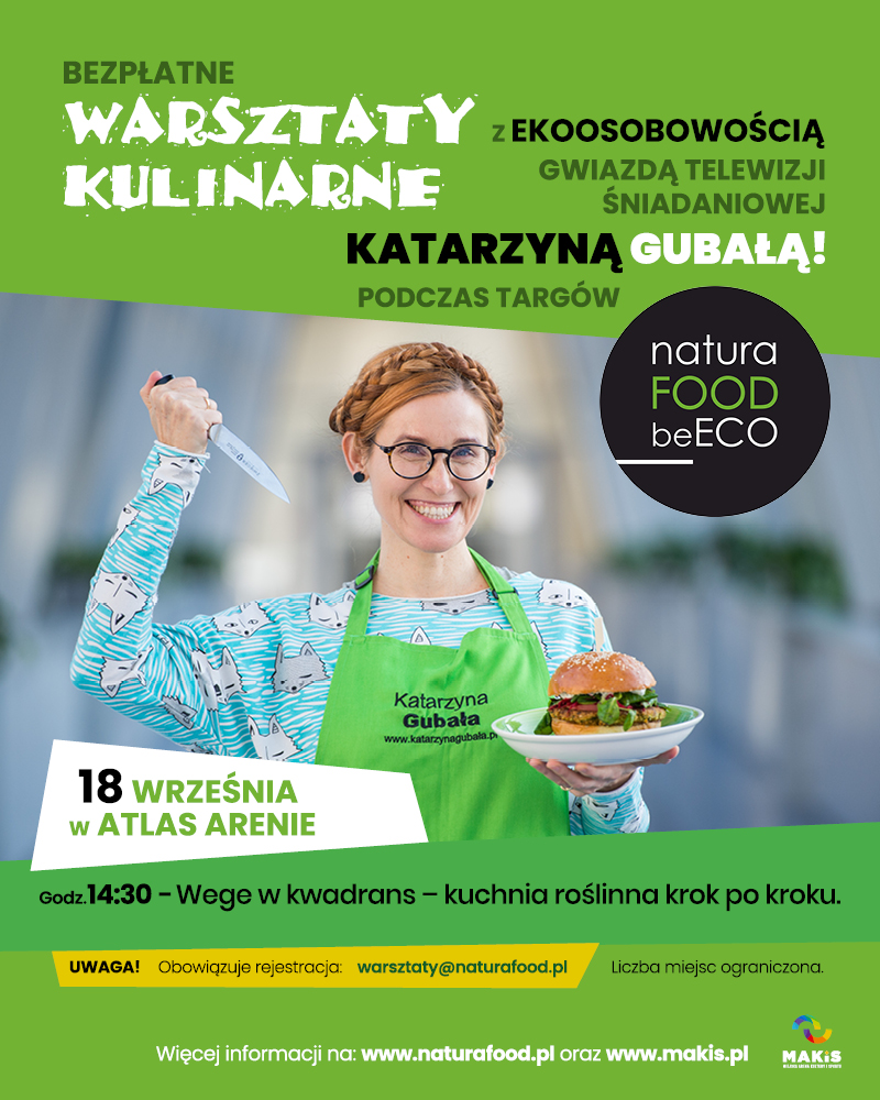 targi natura food plakat warsztaty facebook post